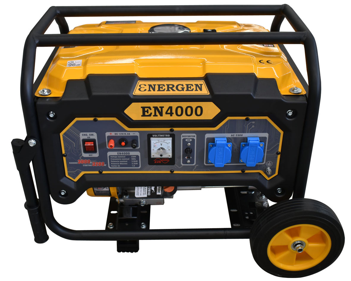 Groupe électrogène AY-EN-4000 - AVR - Monophasé 230V - Essence - 3.2 KW 4 KVA - Démarrage manuel - AYERBE