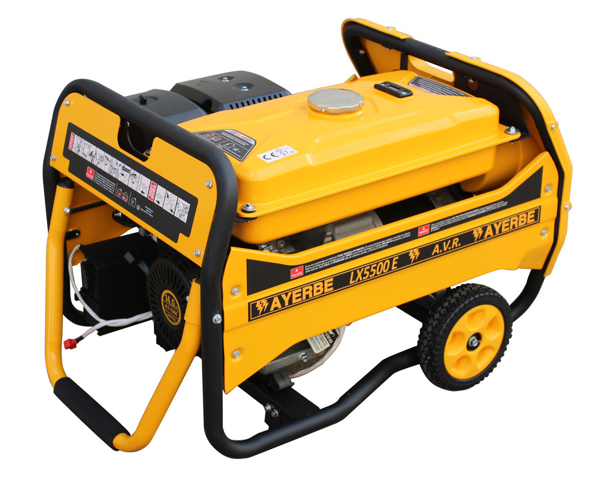 Groupe électrogène AY-LX-5500-E AVR - Monophasé 230V - Essence - 5.5 KW 6.9 KVA - Démarrage électrique - AYERBE