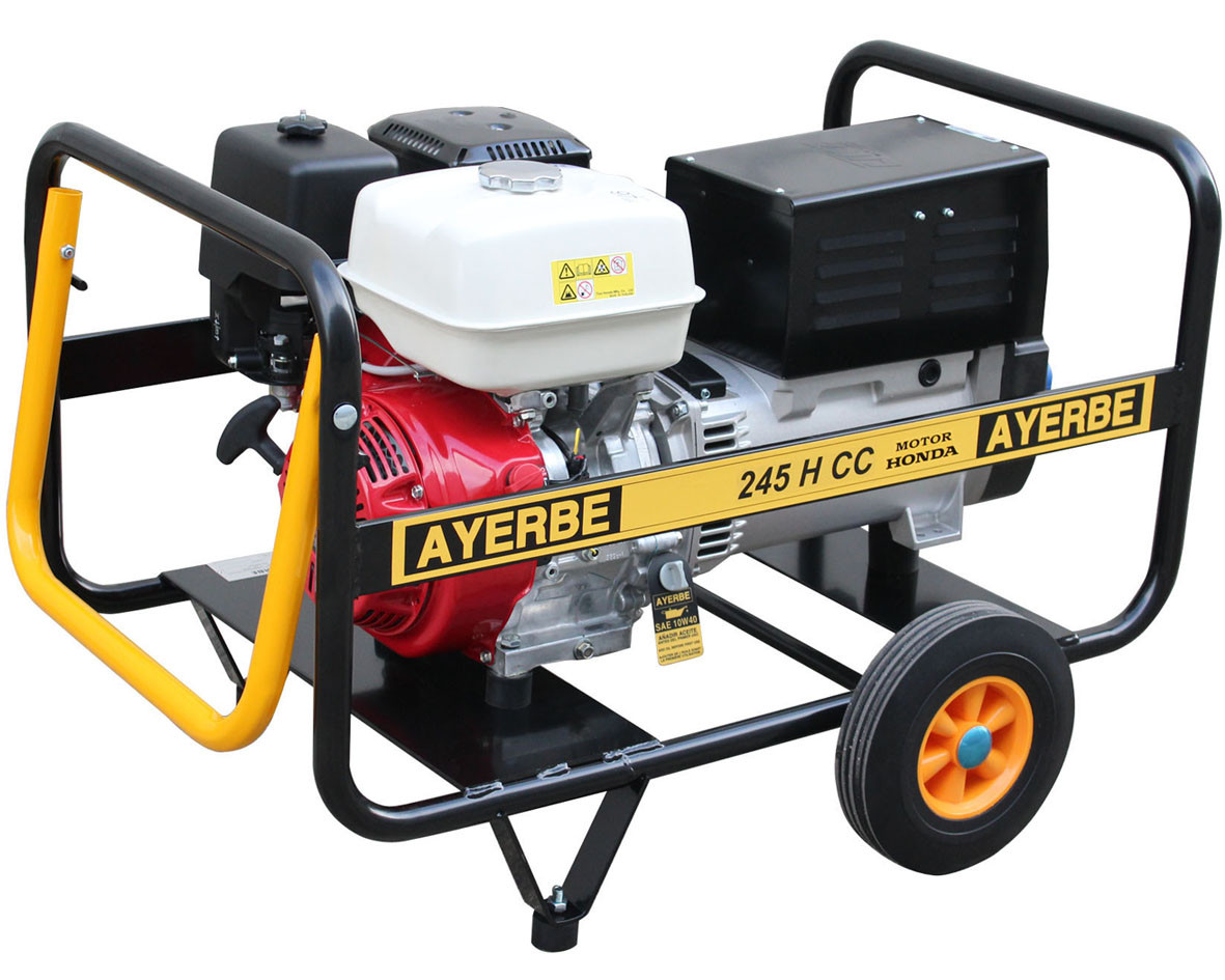 Groupe électrogène de soudage AY-245-H-CC - Honda essence - 230V - 4.5 KVA 3.8 KW - AYERBE
