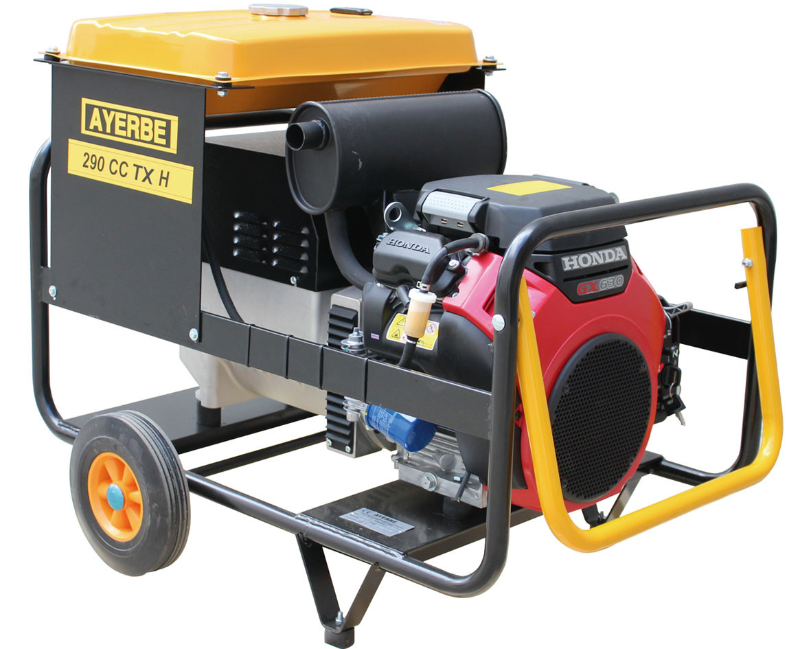 Groupe électrogène de soudage AY-290-H-CC-TX - Honda essence - 400V - 10 KVA 8 KW - AYERBE