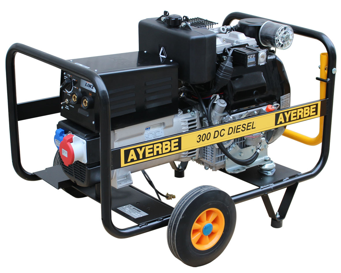 Groupe électrogène de soudage AY-300-DC - Kholer diesel - 400V - 6.5 KVA 5.2 kW - AYERBE