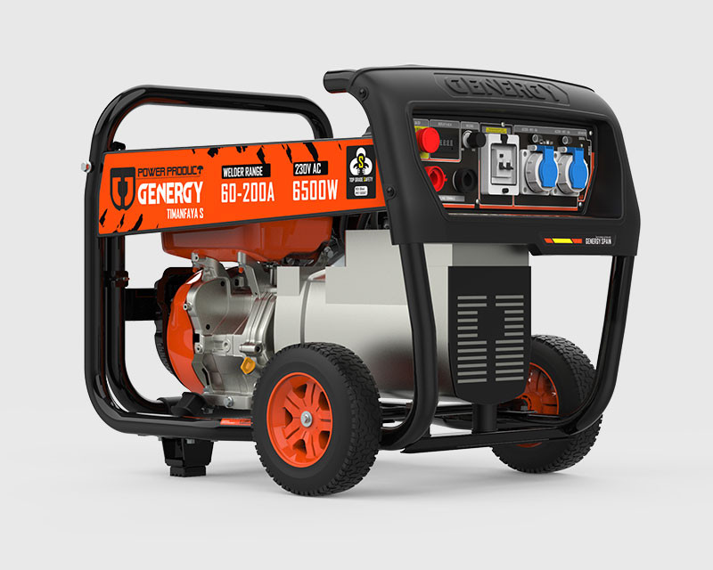 Groupe électrogène de soudage essence TIMANFAYA-S - 200A - 230V - 8.1 KVA 6.5 KW - AVR - GENERGY