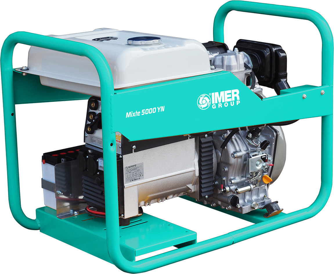 Groupe électrogène de soudage MIXTE 5000 DXL 15 YN DE + Kit Diff- Diesel Monophasé 230 V - 5.15 kW - IMER FRANCE