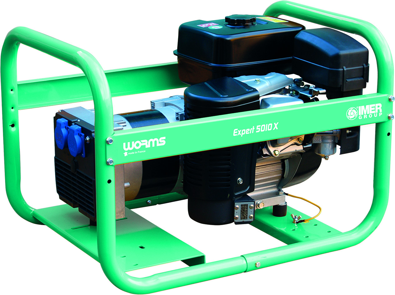 Groupe Électrogène EXPERT 5010 X AVR + Kit différentiel - Essence 4.3 Kw Monophasé 230V - IMER FRANCE