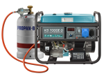 Groupe électrogène KS7000E-G - Essence et Gaz - 5.5 kW Monophasé 230V - AVR - Démarrage électrique - Könner & Söhnen