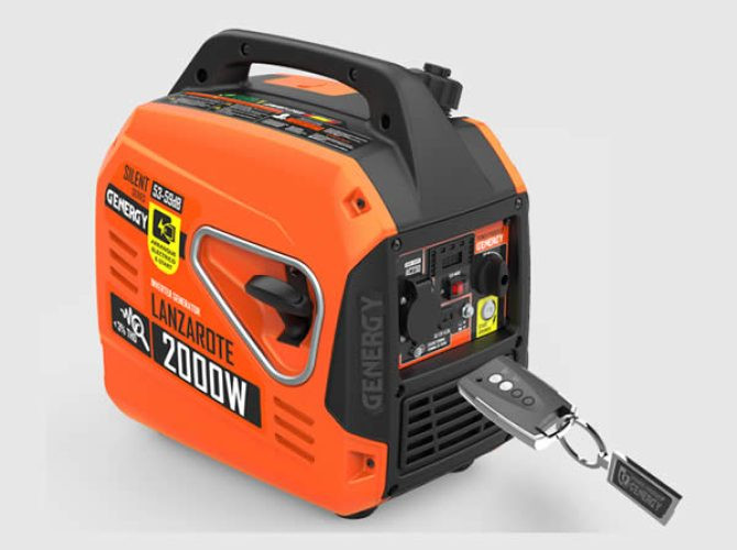 Groupe électrogène LANZAROTTE RC 2000 W - 2 kW - Monophasé 230V - Inverter - Commande à distance - GENERGY
