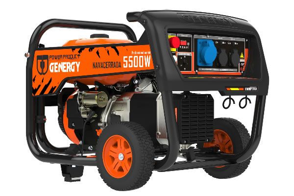Groupe électrogène NAVACERRADA - 5.5 kW Monophasé 230V - SVR/AVR - Essence - Démarrage électrique - GENERGY