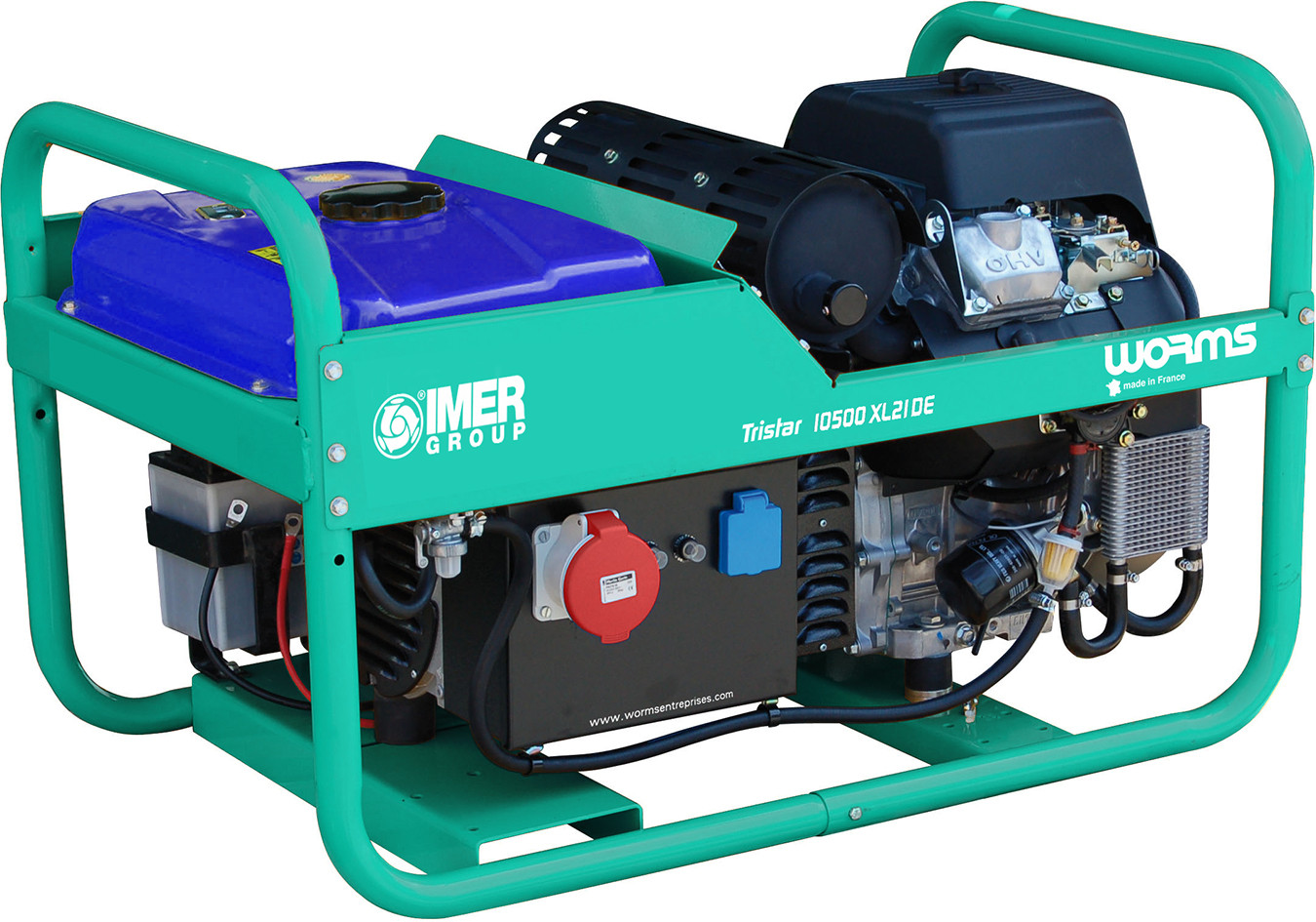 Groupe Électrogène TRISTAR 10500 XL21 DE Démarrage Electrique - Essence Triphasé 10 kW - 12.5 kVA - IMER FRANCE