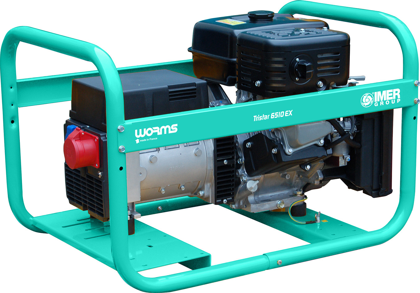 Groupe Électrogène TRISTAR 6510 EX Essence Triphasé 400V 5.8 kW - 7.3 kVA - IMER FRANCE