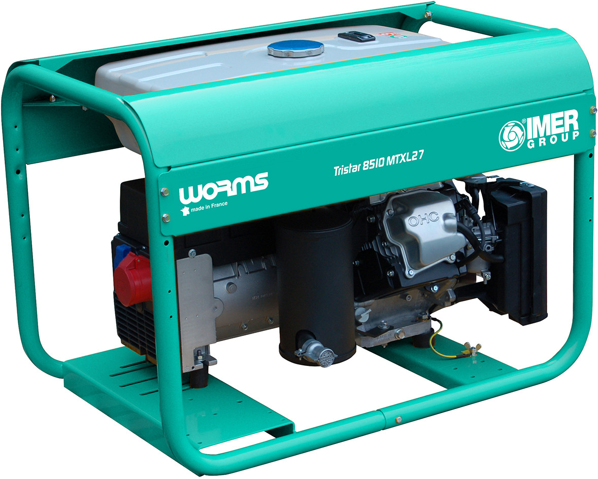 Groupe Électrogène TRISTAR 8510 MTXL27 EX - Essence Triphasé 400 V - 7.2 kW 9 kVA - IMER FRANCE