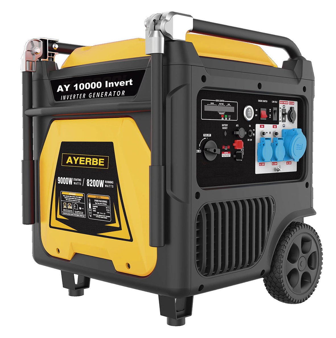 Groupe électrogène YA-10000-INVERT-E - Inverter Monophasé 230V - Essence - 9 KW 11.2 KVA - Démarrage électrique - AYERBE