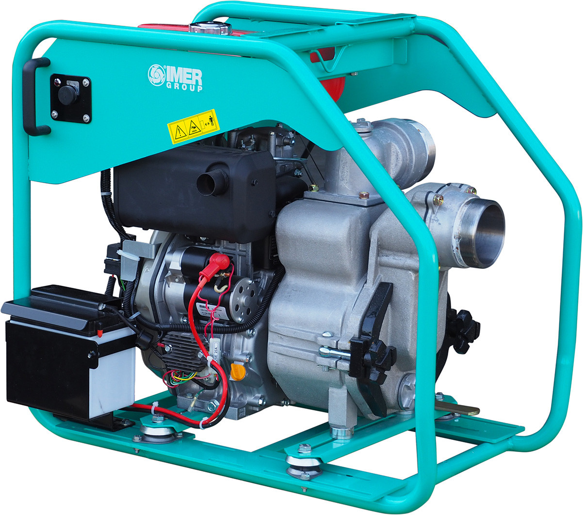 Motopompe diesel SWT 120 D XL13 DE Démarrage électrique - eaux très chargées - 105 m³/h - Granulométrie 31 mm - IMER FRAN