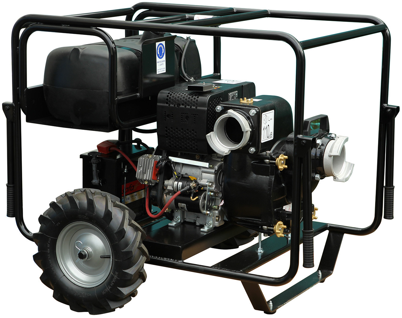 Motopompe Diesel SWT 150 HZ DXL45 Démarrage électrique - eaux très chargées - Travaux intensifs - 150 m³/h - Granulométrie 31 mm