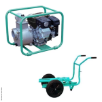Motopompe Essence TP 36 EX - eaux claires à moyennement chargées avec kit brouette - 31.2 m³/h - 5.5 mm - IMER FRANCE