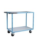 Servante mécano-soudée 2 plateaux mélaminés - 1000 x 600 mm - roues CC - Charge utile 250 kg - FIMM