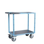 Servante mécano-soudée 2 plateaux tôle galva - 850 x 500 mm - roues TPE - Charge utile 400 kg - FIMM