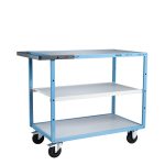 Servante mécano-soudée 3 plateaux mélaminés - 1000 x 600 mm - roues CC - Charge utile 250 kg - FIMM