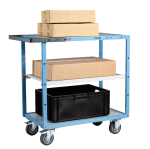 Servante mécano-soudée 3 plateaux mélaminés - 850 x 500 mm - roues TPE - Charge utile 250 kg - FIMM