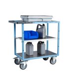 Servante mécano-soudée 3 plateaux tôle galva - 850 x 500 mm - roues TPE - Charge utile 400 kg - FIMM