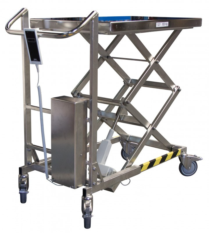 Table élévatrice électrique triple ciseaux à vis sans fin - Inox - Charge utile 100 kg - FIMM