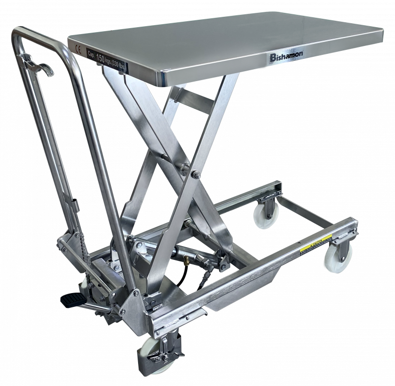 Table élévatrice manuelle simple ciseaux en inox - Charge utile 150 kg - FIMM