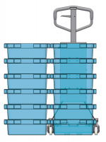 Transpalette manuel peseur galva pour bacs 75 L - Charge utile 500 kg - FIMM