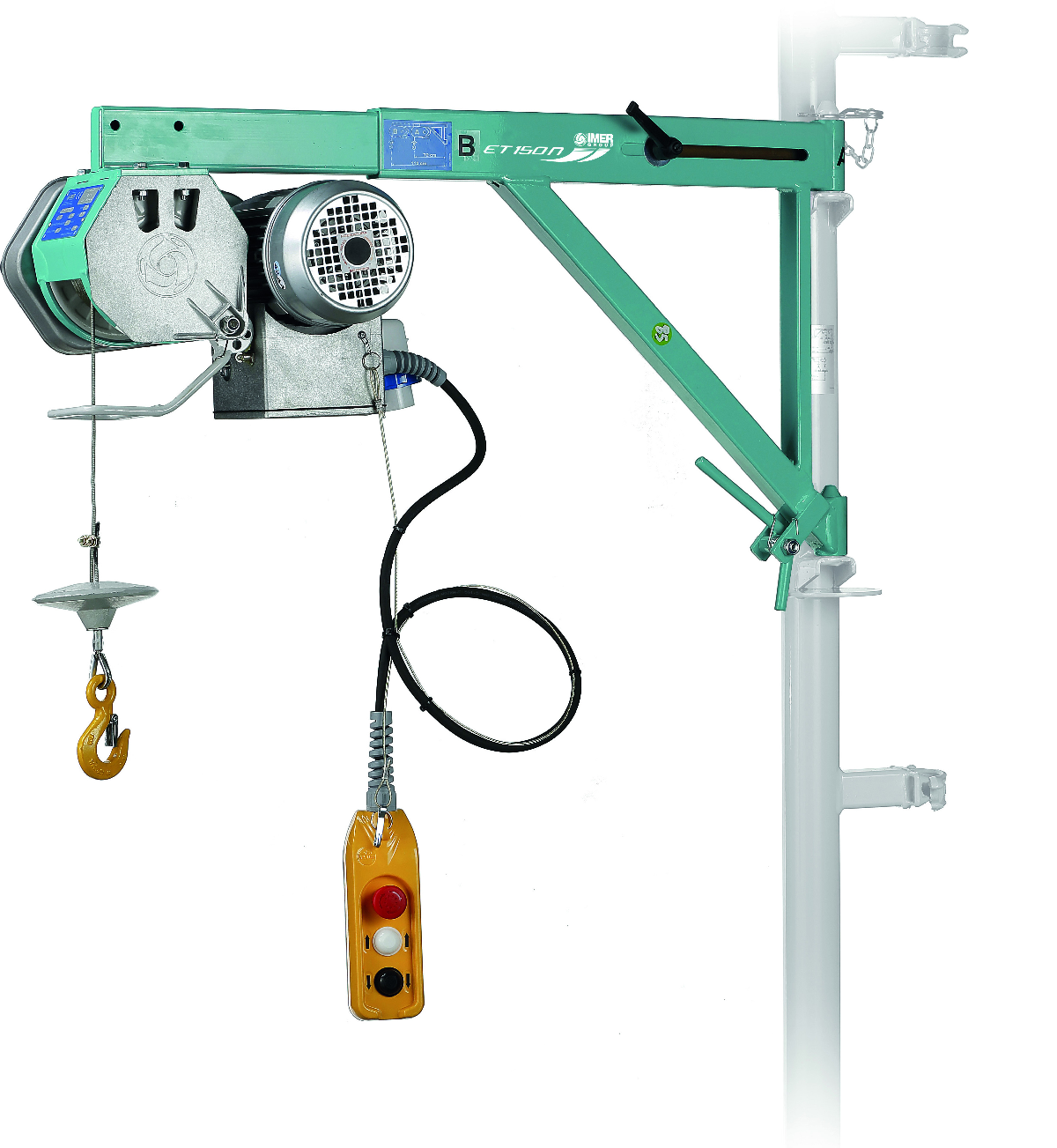Treuil - Elévateur ET 150 N - Portée 150 kg - Vitesse max 30 m/mm - hauteur max 40 m - IMER FRANCE