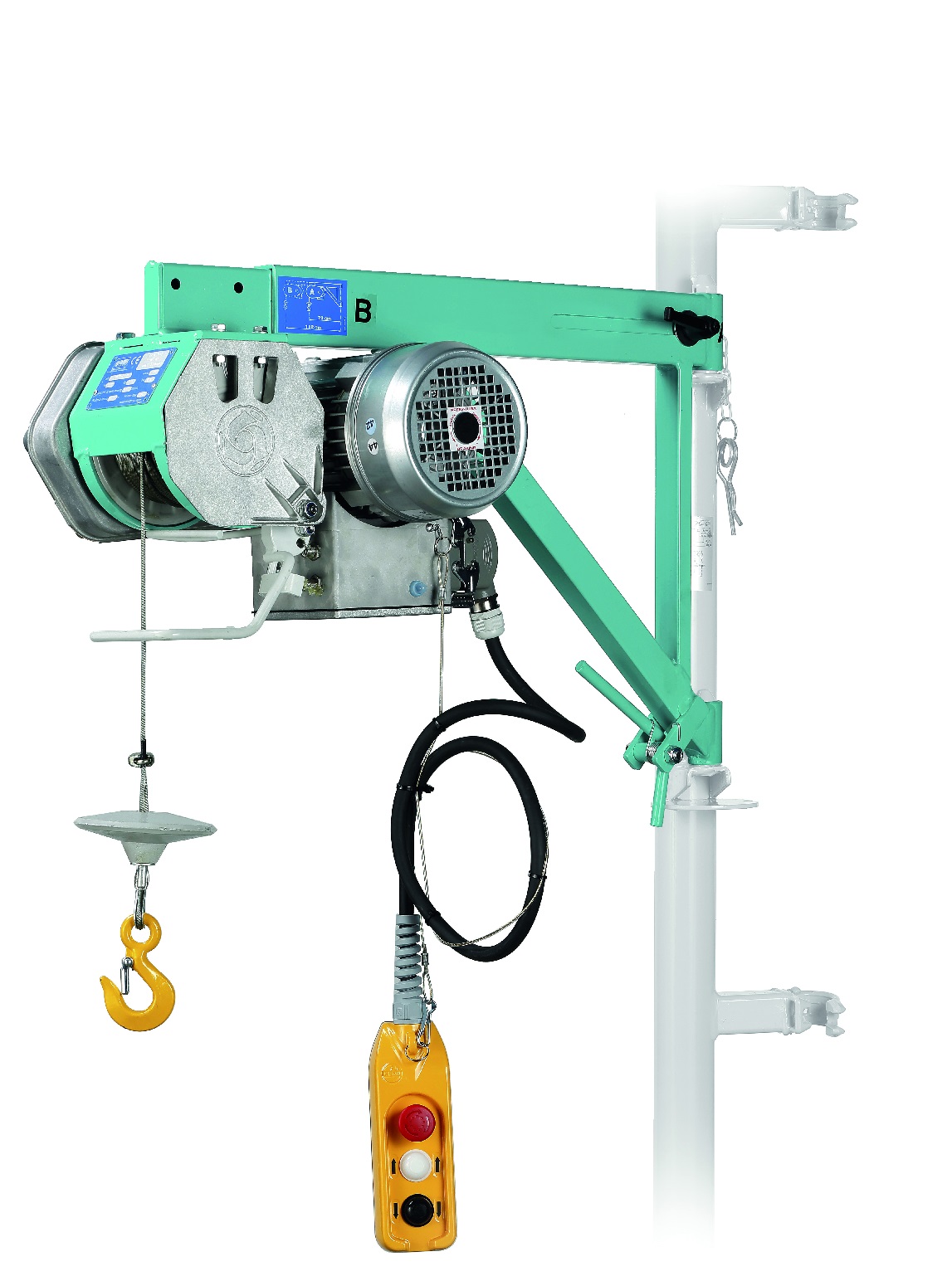 Treuil - Elévateur ET 300 N - Portée 300 kg - Vitesse max 19 m/mm - hauteur max 30 m - IMER FRANCE